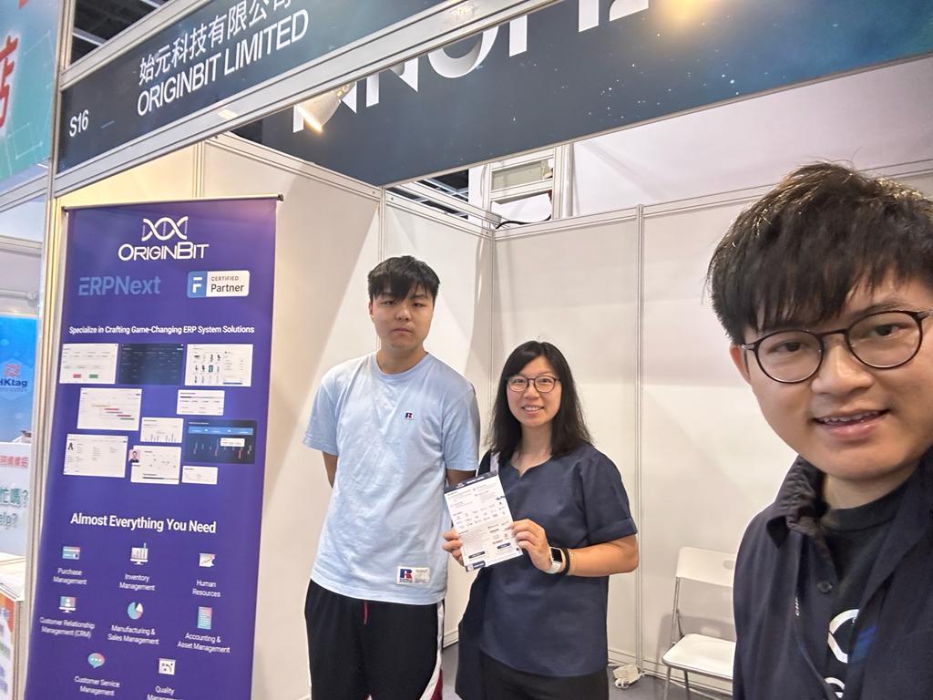 OriginBit team in a information technology exhibition